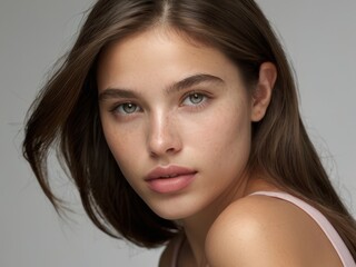 Naklejka premium studio_portrait_of_a_young_woman