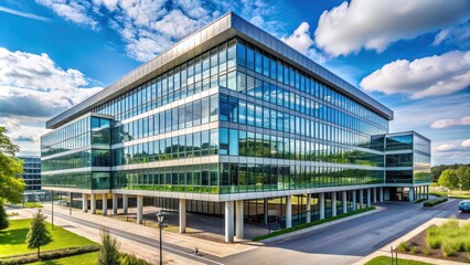 Close-up view of a modern corporate building in Luxembourg , Luxembourg, architecture, business, facade, windows, glass