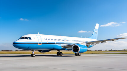 A Glimpse of Excellence: Commercial Jet-Engine Airliner on Runway