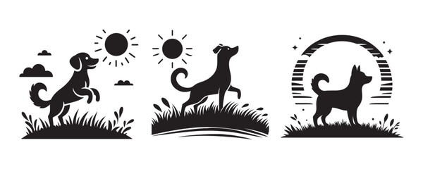 Dog logo vector illustration