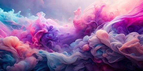 Obraz premium Abstract soft pastel fluid art with pink and purple hues , soft, pastel, fluid, art, abstract, pink, purple, texture, vibrant