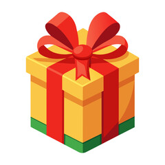 Gift box icon on white background