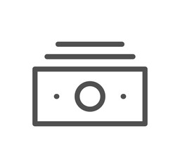 Money and finance icon outline and linear vector.	
