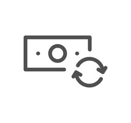 Money and finance icon outline and linear vector.	
