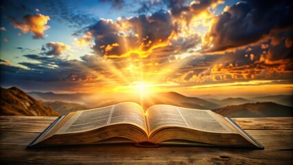 A visually striking stock photo featuring a creative interpretation of Bible verses from Genesis , Bible, verses