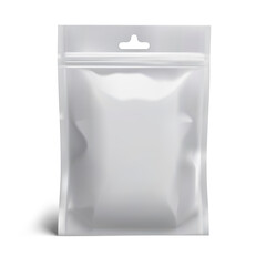 Realistic Blank Glossy Package Sachet Pouch Pack