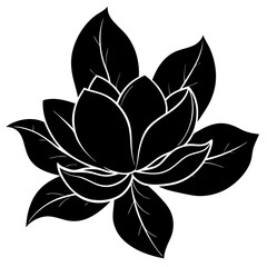 black and white flower