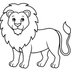 lion cartoon isolated on white