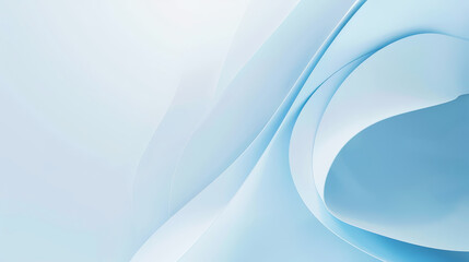 Fototapeta premium Aesthetic pastel soft blue background template for business or diploma presentation. Waves concept. Generative AI