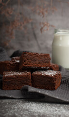 Brownie chocolate food cake dessert