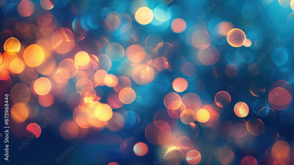 Poster background with bokeh lights