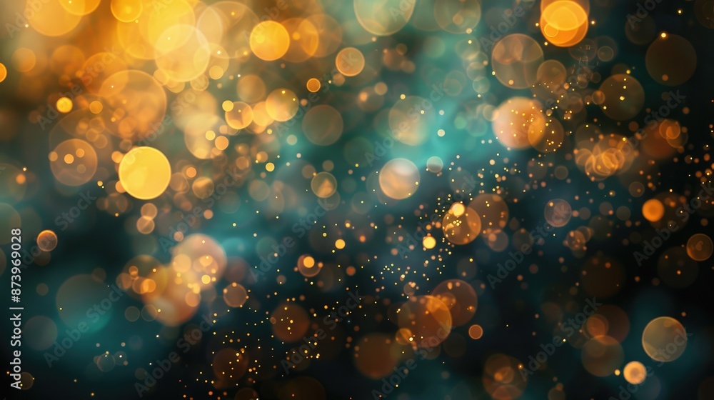 Poster background illuminated by bokeh effect