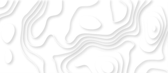 Abstract geometric layered curve line white background. 3d render, paper cut vector art background banner texture. multi layer cutout geometric patterns with smooth wavy layer. white background.