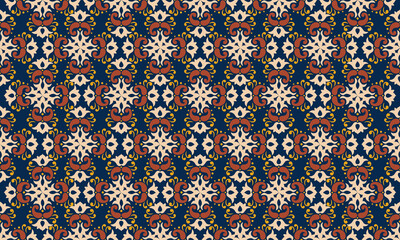 damask seamless pattern background. Classical old fashioned damask ornament, royal victorian seamless texture for wallpapers, textile, wrapping.