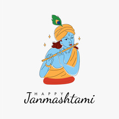 vector janmashtami illustration background template