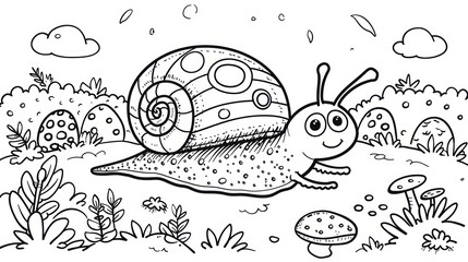 Snail in a Garden