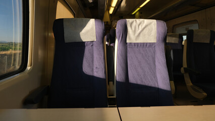 The train as a means of transportation. Train passengers. Travel by train.