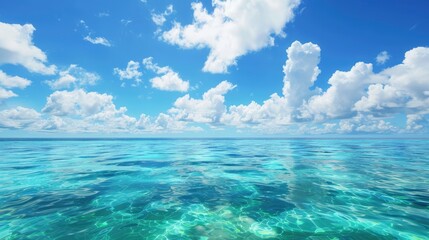 Open Sky Meeting The Sea In Southeast Asia, A Heavenly Paradise With Clear Blue Waters And Azure Skies