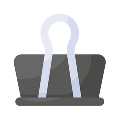 Bulldog clip vector design, icon of binder in modern style, paper clip