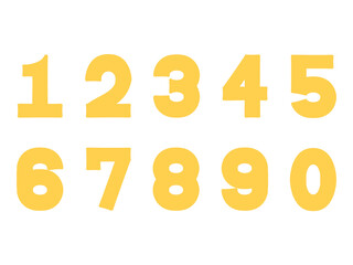 シンプルな数字アイコンイラストセット素材