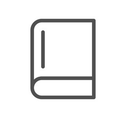 Book and learning icon outline and linear vector.	
