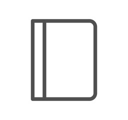 Book and learning icon outline and linear vector.	
