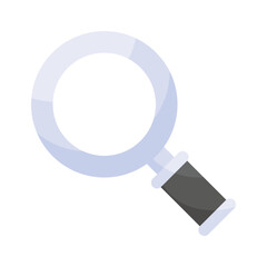 An icon of magnifier that is suitable for search, zoom, and discovery functions in digital interfaces