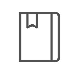 Book and learning icon outline and linear vector.	
