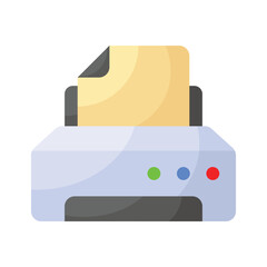 A streamlined printer icon representing printing functionality for documents, images, and more