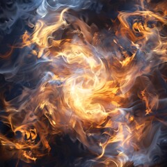 Fototapeta premium Swirling Vortex of Fire and Smoke