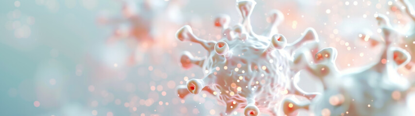 Realistic macrophage close-up photography
