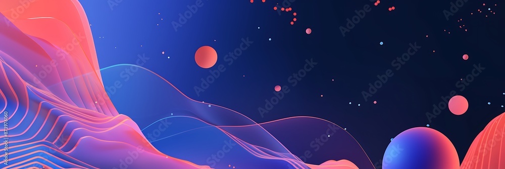 Poster background with abstract shapes and fluid lines, suitable for presentation backgrounds or web design