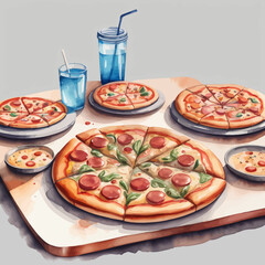 Pizza Hut Ilustration Design Very Delicious