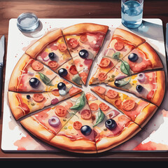 Pizza Hut Ilustration Design Very Delicious