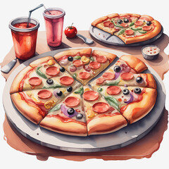 Pizza Hut Ilustration Design Very Delicious
