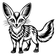 Charming Fennec Fox Logo Design - Cute and Expressive Desert Animal Emblem
