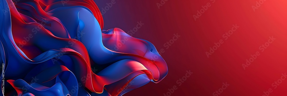 Poster background with abstract shapes and fluid lines, suitable for presentation backgrounds or web design