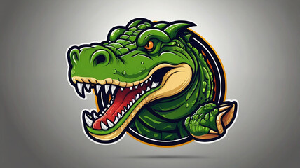 Fototapeta premium Vector crocodile mascot logo for sport team