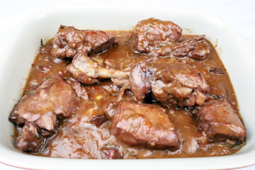 Receita de frango à caçador, receita de frango.