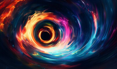 Colorful vortex energy, cosmic spiral waves, multicolor swirls explosion. Abstract futuristic digital background.