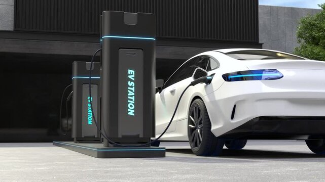 Electric car power charging, Charging technology, Clean energy filling technology.