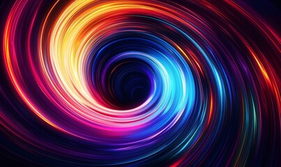 Colorful vortex energy, cosmic spiral waves, multicolor swirls explosion. Abstract futuristic digital background.