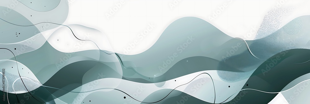 Poster background with abstract shapes and fluid lines, suitable for presentation backgrounds or web design