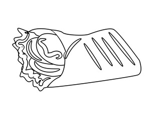 junk food coloring page illustration