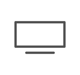 Computer and components icon outline and linear vector.	
