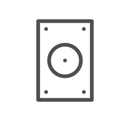 Fototapeta premium Computer and components icon outline and linear vector. 