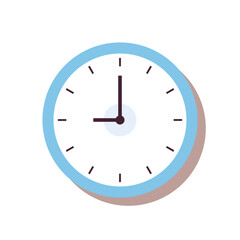Clock and time flat vector illustration.	
