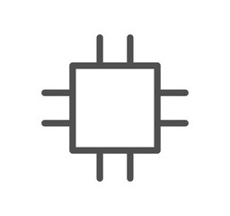 Obraz premium Computer and components icon outline and linear vector. 