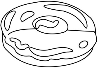 junk food coloring page illustration