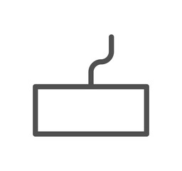 Obraz premium Computer and components icon outline and linear vector. 